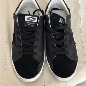 Golden Goose Black and White Sneakers Minimalist Design